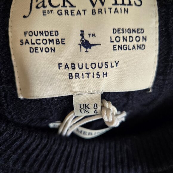 MWT - Navy Merino Wool Sweater - Picture 7 of 11